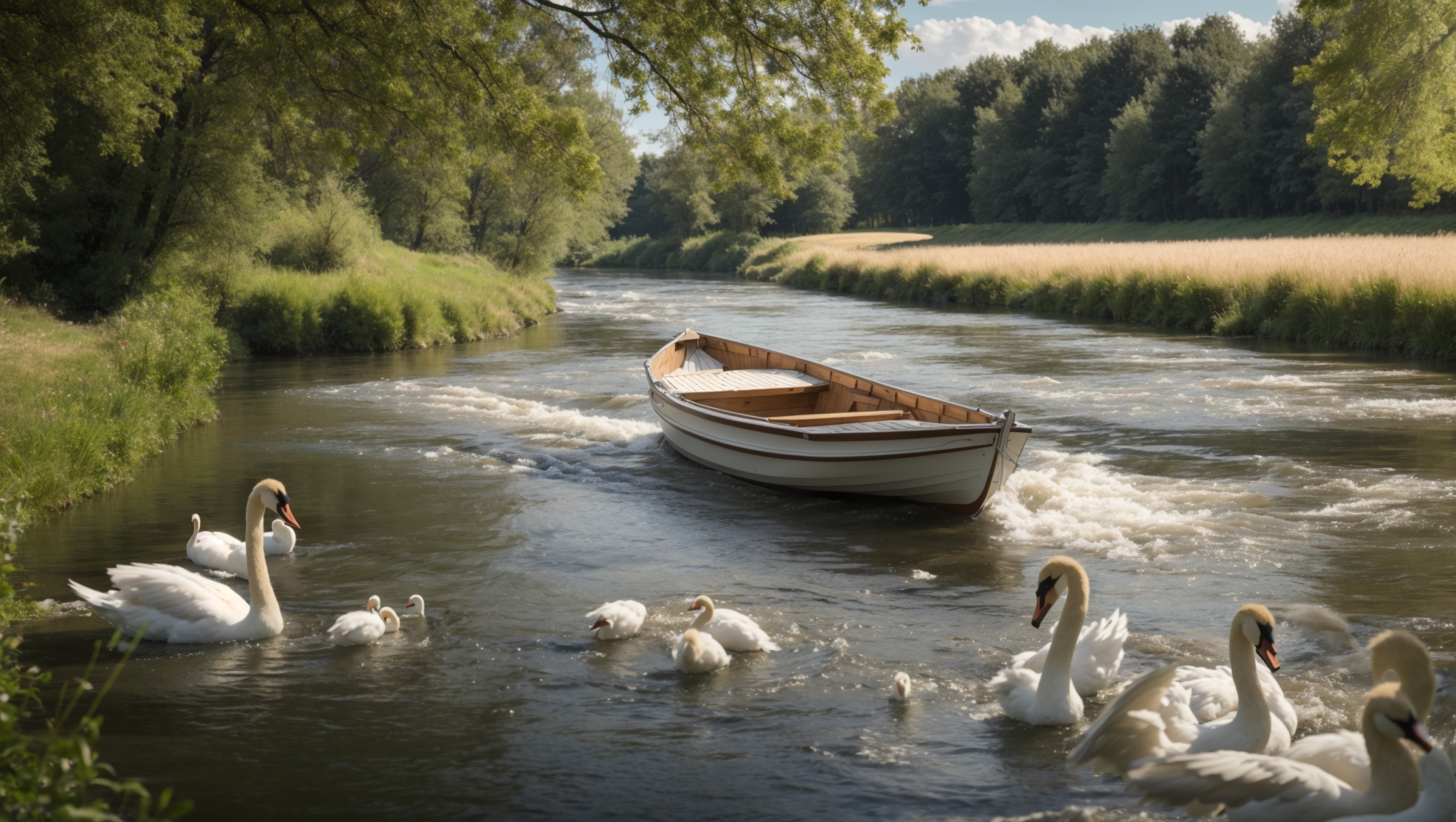 Auenwald Weisse Elster Elsteraue Flusslandschaft