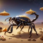 Dreamshaper V7 Large Scorpion Dessert Little Horses Flying Sau 0