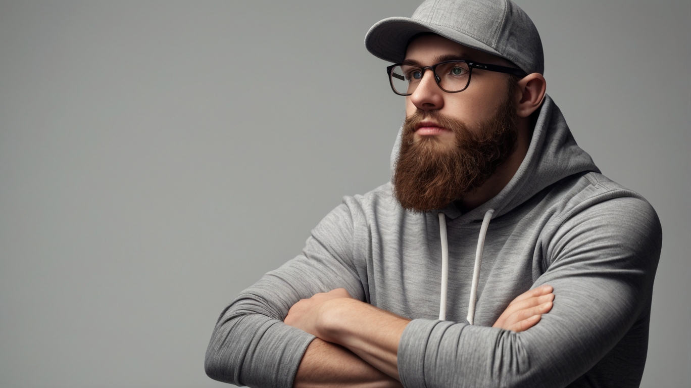 Sw Basecap Brille Bart Einheitslook